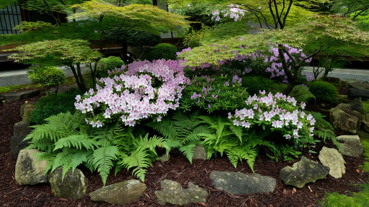 植栽豊かな日本庭園